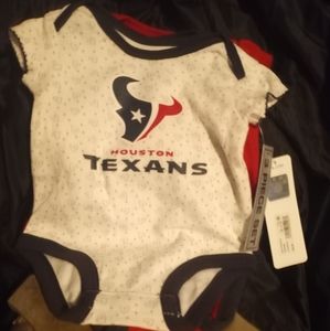A set of three onesies Houston Texans